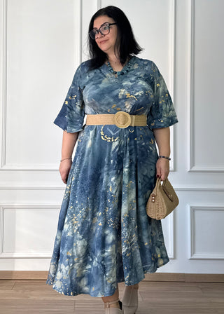 Rochie lungă cu decolteu în V