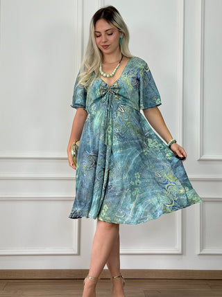 Maxi dress with sweetheart neckline