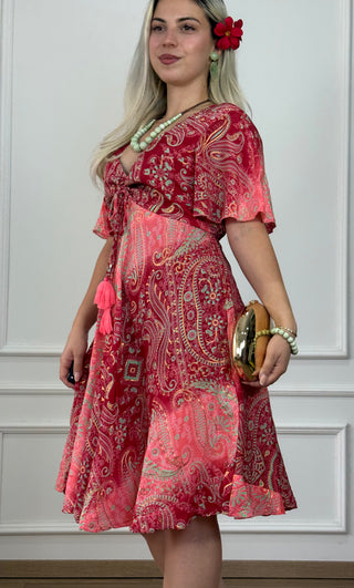 Maxi dress with sweetheart neckline