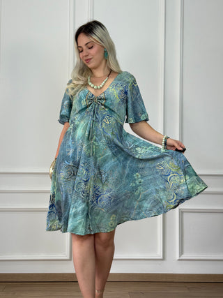 Rochie maxi cu decolteu în formă de inimă