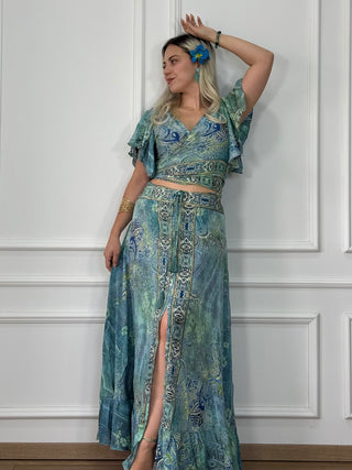 Fustă lungă cu despicătură