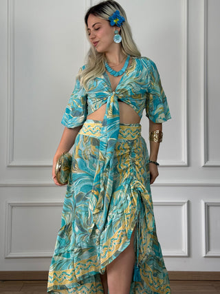 Fustă ridicabilă pe lateral