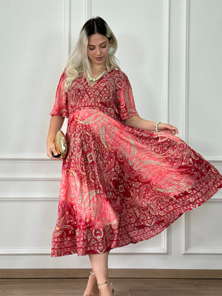 Cross-chested maxi dress