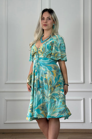 Rochie maxi cu decolteu în formă de inimă