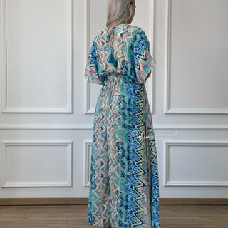 Maxikleid mit Kordelzug in der Taille