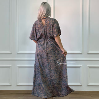 Maxikleid mit Kordelzug in der Taille