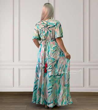Maxikleid mit herzförmigem Ausschnitt