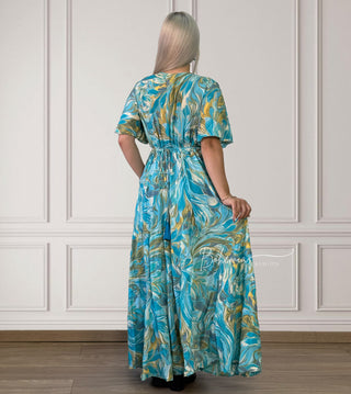 Maxikleid mit herzförmigem Ausschnitt